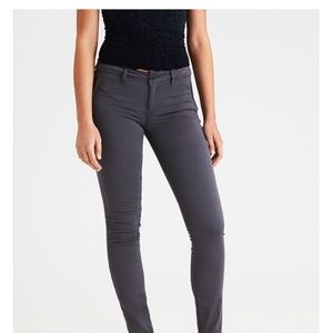 Women’s Grey American Eagle Twill X Pants - 14